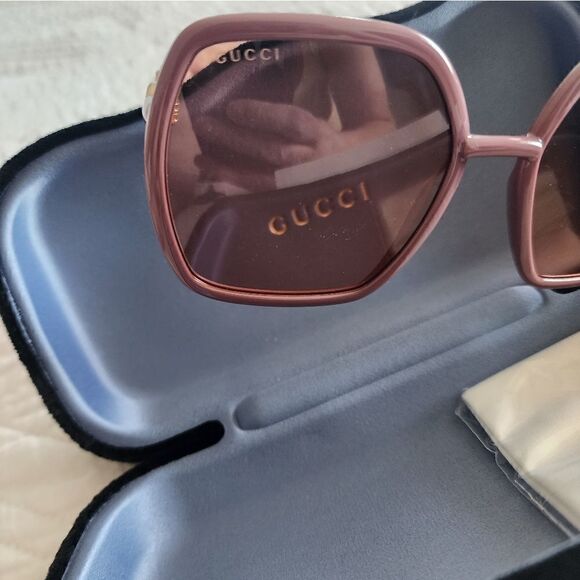 Gucci sunglasses new in case vintage mauve 2025 Pantone Color main image 4